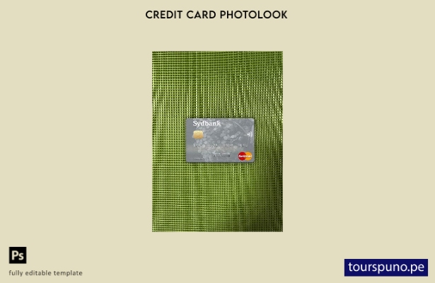 listo para imprimir Dinamarca Sydbank mastercard photolook plantilla frontal